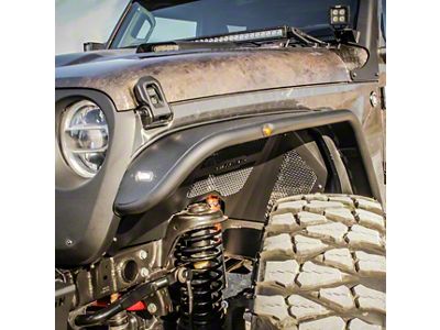 Front Tube Fenders; Textured Black (20-25 Jeep Gladiator JT)