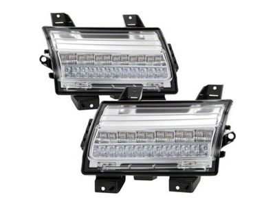 Full LED Side Marker Lights with Sequential Turn Signals; Chrome (20-25 Jeep Gladiator JT w/ Factory Halogen Light Package, Excluding Sport)