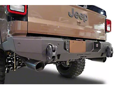 Full Width Rear Bumper; Fine Textured Black (20-25 Jeep Gladiator JT)