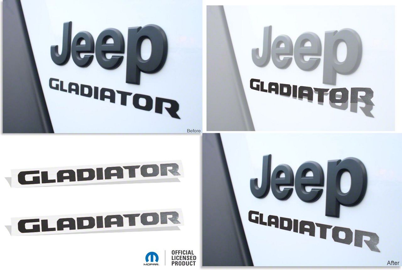 thumbnail image 2 of Oracal Gladiator Fender Vent Decals For Jeep Gladiator Rubicon JL (2018-2024) – Vinyl Graphic Sticker Set 2 of 6
