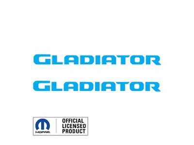 GLADIATOR Hood Graphic; Light Blue (20-25 Jeep Gladiator JT)
