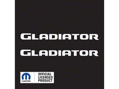 GLADIATOR Hood Graphic; Matte White (20-25 Jeep Gladiator JT)