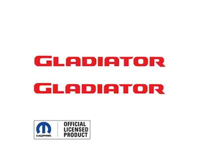GLADIATOR Hood Graphic; Red (20-25 Jeep Gladiator JT)