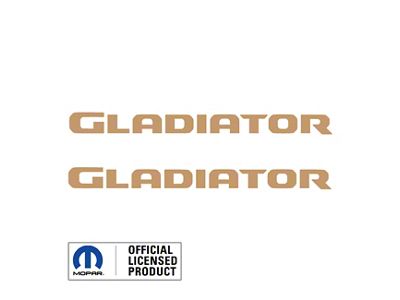 GLADIATOR Hood Graphic; Tan/Beige (20-25 Jeep Gladiator JT)