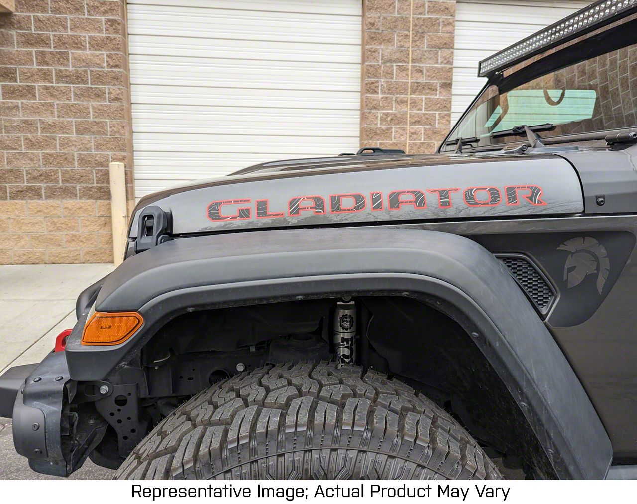 Jeep Gladiator GLADIATOR Hood Letters; Topographic Print