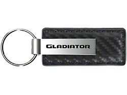 Gladiator Leather Key Fob; Gunmetal Carbon Fiber 