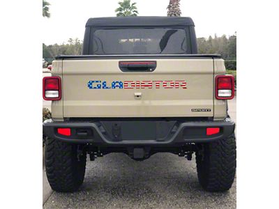 Gladiator Tailgate Letters; American Flag (20-25 Jeep Gladiator JT)