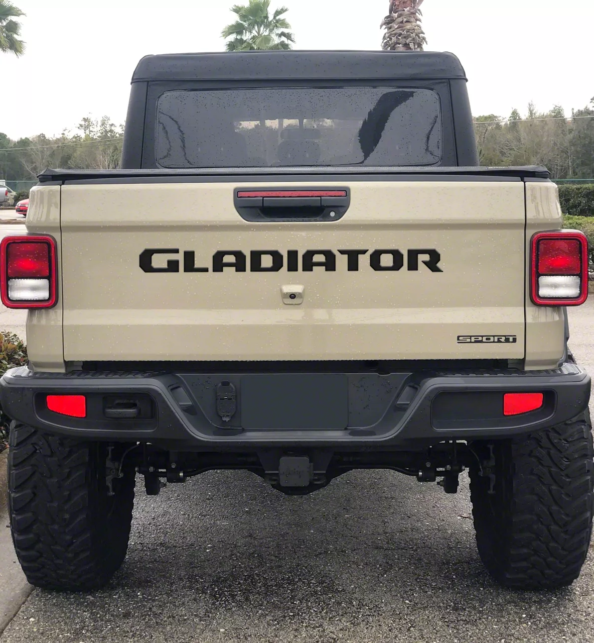 Jeep Gladiator Gladiator Tailgate Letters; Gloss Black (20