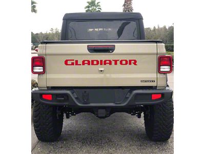 Gladiator Tailgate Letters; Gloss Red (20-25 Jeep Gladiator JT)