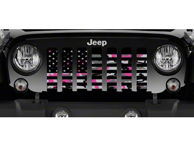 Grille Insert; American Pink Camo (20-25 Jeep Gladiator JT)