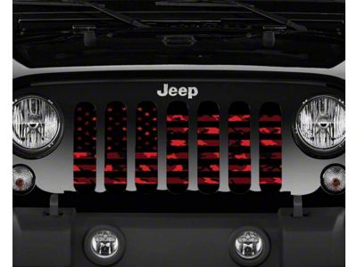 Grille Insert; American Red Digital Camo (20-25 Jeep Gladiator JT)