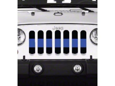 Grille Insert; Back the Blue Line (20-25 Jeep Gladiator JT)