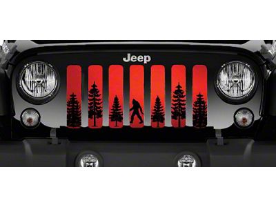 Grille Insert; Bigfoot Red Background (20-25 Jeep Gladiator JT)