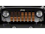 Grille Insert; Black and Orange American Flag (20-23 Jeep Gladiator JT)