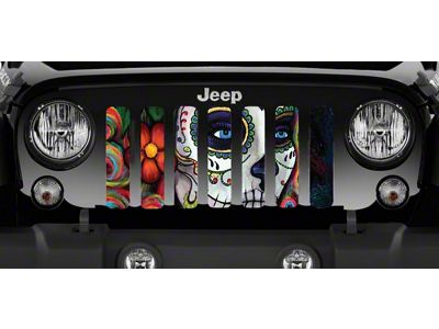Grille Insert; Calavera Sugar Skull (20-25 Jeep Gladiator JT)
