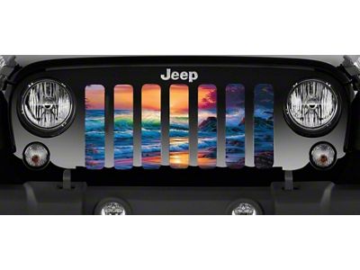 Grille Insert; Colorful Beach (20-25 Jeep Gladiator JT)