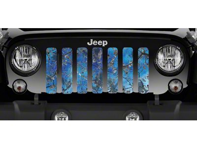 Grille Insert; Dirty Girl Blue Undertow Woodland Camo (20-25 Jeep Gladiator JT)