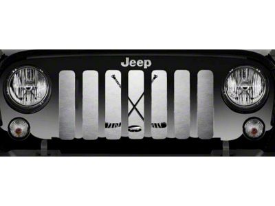 Grille Insert; Hockey Sticks and Puck (20-25 Jeep Gladiator JT)