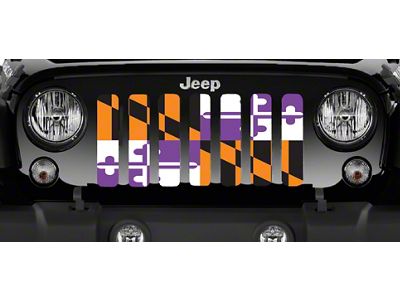 Grille Insert; Maryland Flag Orange and Purple (20-25 Jeep Gladiator JT)