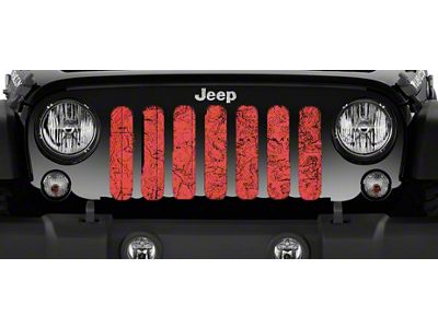 Grille Insert; Moab Topography Map Canyon Lands Red (20-25 Jeep Gladiator JT)