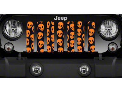 Grille Insert; Orange Alien Heads (20-25 Jeep Gladiator JT)