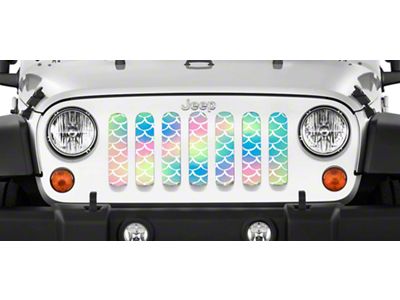 Grille Insert; Pastel Mermaid Scales (20-25 Jeep Gladiator JT)