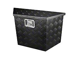 Heavy Duty Aluminum Trailer Tongue Tool Box with Lock and Keys; Black