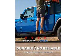 Heavy Duty Wheel-to-Wheel Dual Step Running Boards; Matte Black (20-26 Jeep Gladiator JT)
