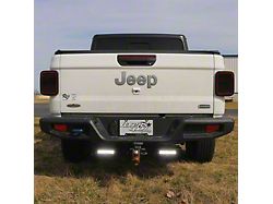 Hitch Bar Reverse 7-Inch LED Flood Lighting Heavy Duty Bolt-On Blacked Out Kit (20-25 Jeep Gladiator JT)