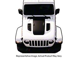 Hood Graphic; Black with Red Outline (20-24 Jeep Gladiator JT Rubicon)