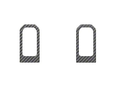 Hood Hinge Accent Trim; Domed Carbon Fiber (20-25 Jeep Gladiator JT)