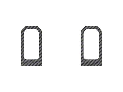 Hood Hinge Accent Trim; Raw Carbon Fiber (20-25 Jeep Gladiator JT)