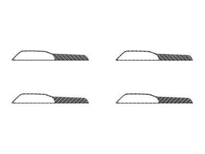 Hood Hinge Side Accent Trim; Domed Carbon Fiber (20-25 Jeep Gladiator JT)