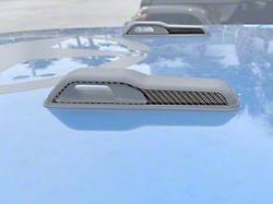 Hood Hinge Side Accent Trim; Forged Carbon Fiber (20-25 Jeep Gladiator JT)