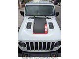 Hood Stripe with 1941 Logo; Matte Black with Matte Black Pinstripe (20-26 Jeep Gladiator JT, Excluding Launch Edition, Mojave & Rubicon)