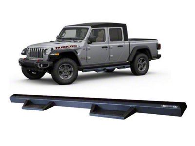 Impact Heavy Duty Drop Side Step Bars; Black (20-25 Jeep Gladiator JT)