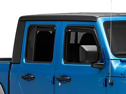 In-Channel Ventvisor Window Deflectors; Front and Rear; Dark Smoke (20-25 Jeep Gladiator JT)