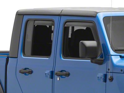 EGR In-Channel Window Visors; Front and Rear; Matte Black (20-25 Jeep Gladiator JT)