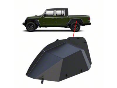 Inner Fender Flares; Rear; Black (20-25 Jeep Gladiator JT)