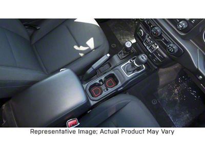 Interior Cup Holder Foam Inserts; 3-Piece Kit; Black/Tan (20-25 Jeep Gladiator JT)