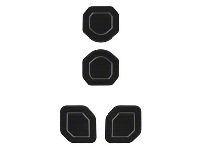 Interior Cup Holder Foam Inserts; 4-Piece Kit; Black/Gray (20-25 Jeep Gladiator JT)