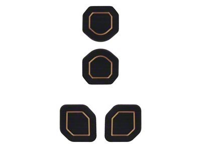 Interior Cup Holder Foam Inserts; 4-Piece Kit; Black/Tan (20-25 Jeep Gladiator JT)