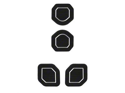 Interior Cup Holder Foam Inserts; 4-Piece Kit; Black/White (20-25 Jeep Gladiator JT)