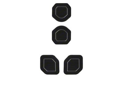 Interior Cup Holder Foam Inserts; Black/Gray (20-25 Jeep Gladiator JT)