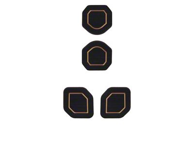 Interior Cup Holder Foam Inserts; Black/Tan (20-25 Jeep Gladiator JT)