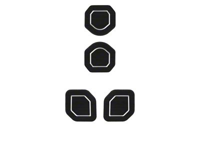 Interior Cup Holder Foam Inserts; Black/White (20-25 Jeep Gladiator JT)