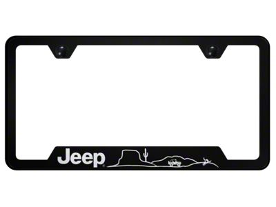 Jeep Desert Laser Etched Cut-Out Frame (Universal; Some Adaptation May Be Required)