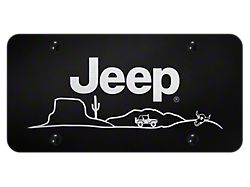 Jeep Desert Laser Etched License Plate (Universal; Some Adaptation May Be Required)