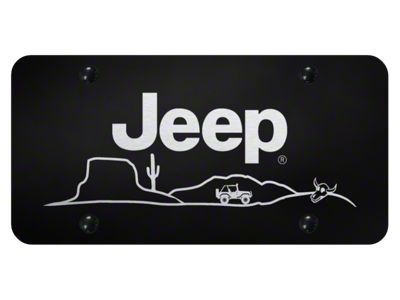 Jeep Desert Laser Etched License Plate (Universal; Some Adaptation May Be Required)