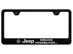 Jeep Endless Stainless Steel License Plate Frame (Universal; Some Adaptation May Be Required)